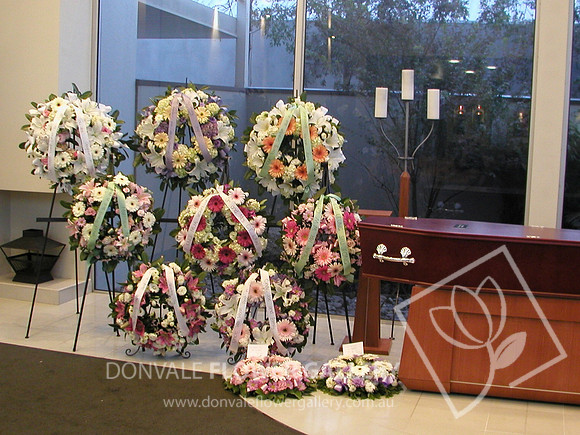 Funeral wreath flowers