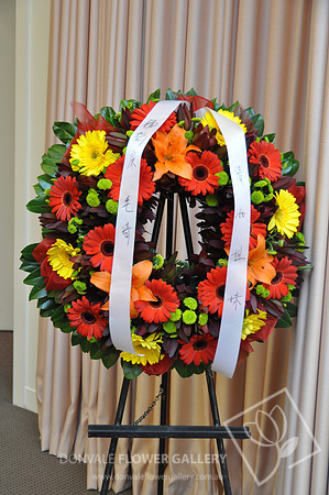 Funeral wreath flowers