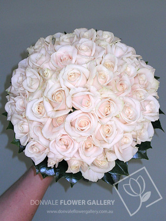 white rose wedding bouquet