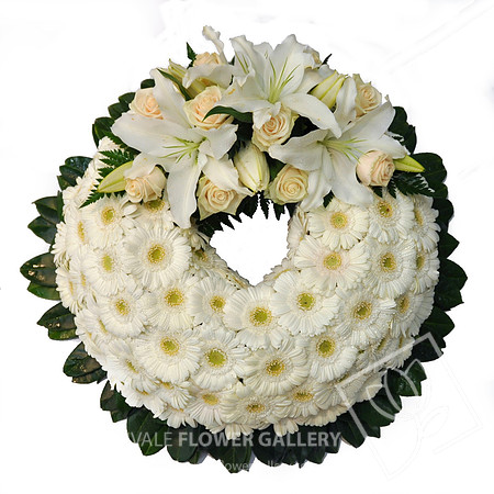 Funeral wreath flowers