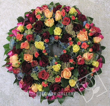 Funeral wreath flowers