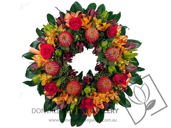Funeral wreath flowers