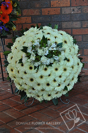 Funeral wreath flowers