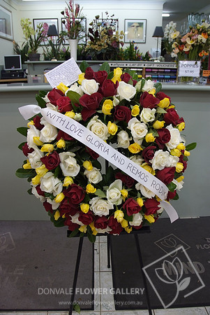 Funeral wreath flowers