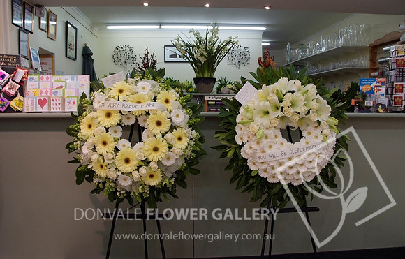 Funeral wreath flowers