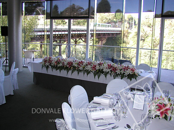 Bridal Table Flowers - Oriental Lillies