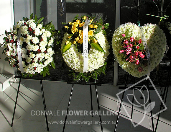 Funeral wreath flowers