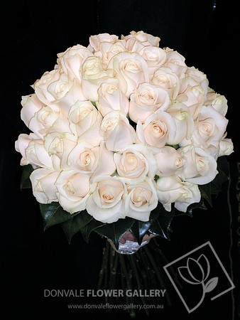 white rose wedding bouquet