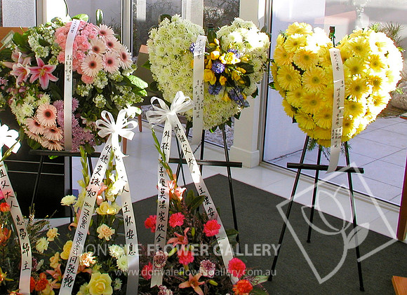 Funeral wreath flowers