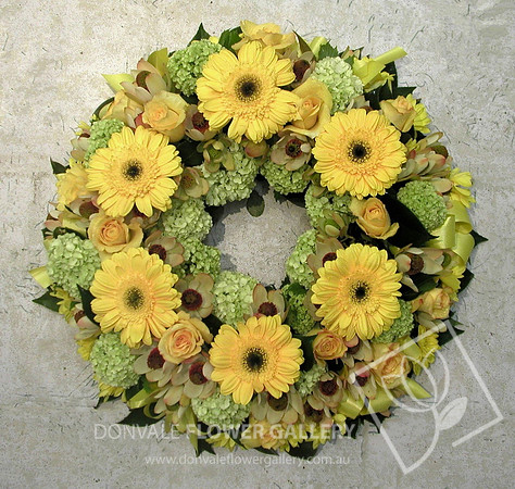 Funeral wreath flowers