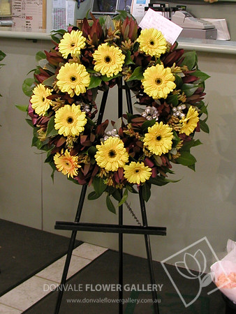 Funeral wreath flowers