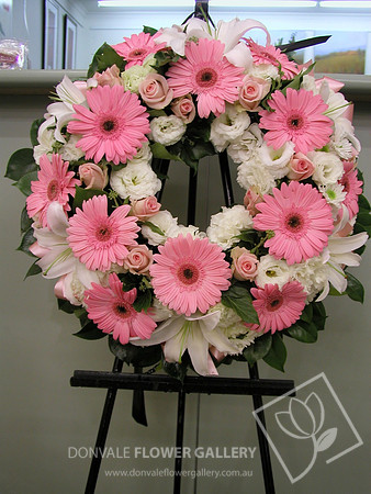 Funeral wreath flowers