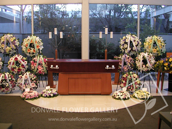 Funeral wreath flowers