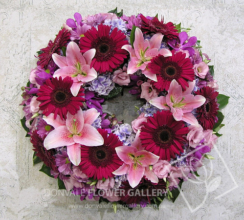 Funeral wreath flowers