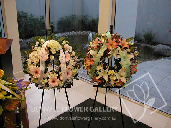 Funeral wreath flowers