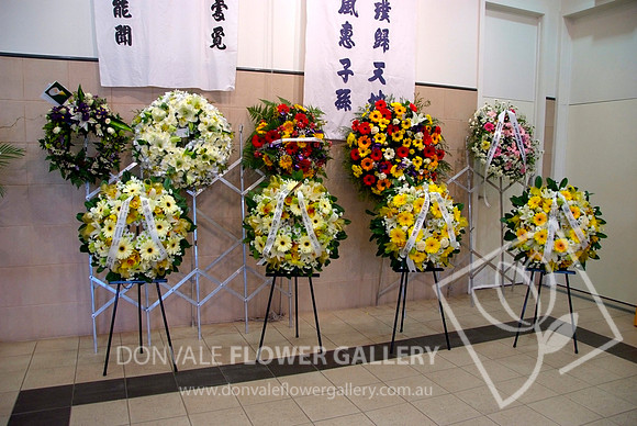 Funeral wreath flowers