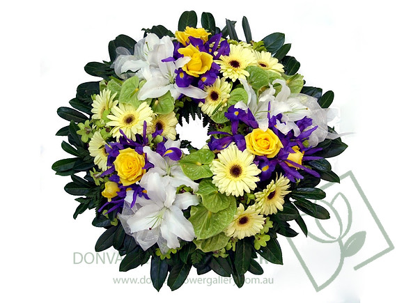 Funeral wreath flowers