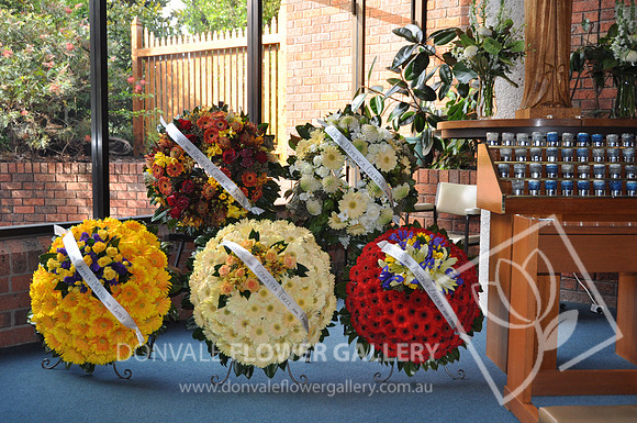 Funeral wreath flowers
