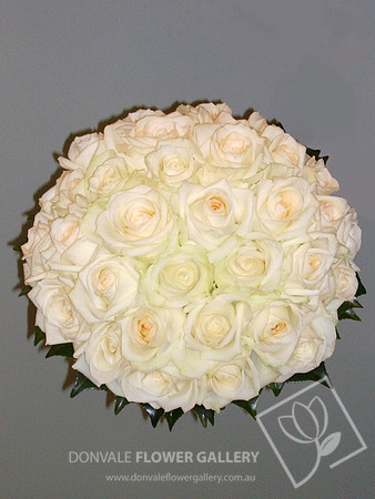 white rose wedding bouquet