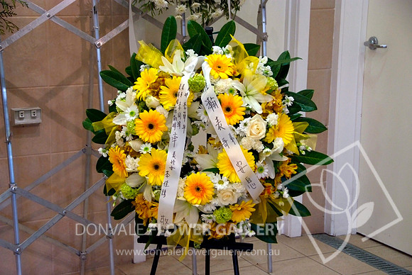 Funeral wreath flowers