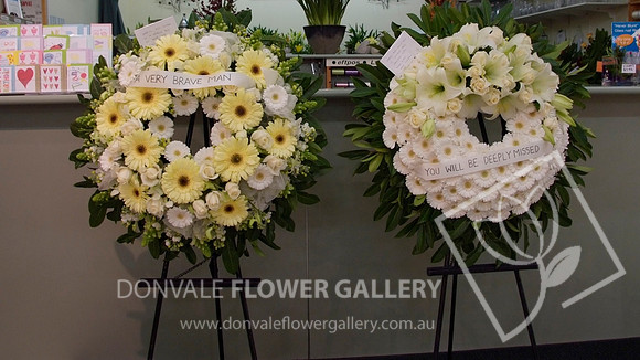 Funeral wreath flowers