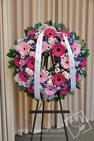 Funeral wreath flowers