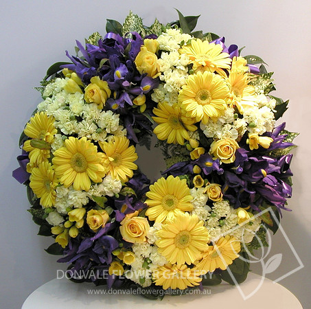 Funeral wreath flowers